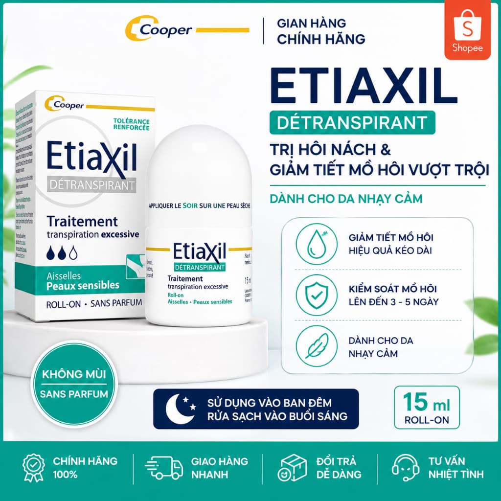 Lăn Khử Mùi Và Ngăn Mồ Hôi Dòng Chuyên Sâu Etiaxil 15ml
